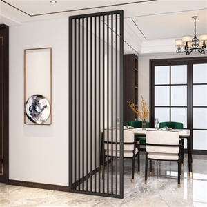 La cloison en fer forgé dans le salon est moderne et simple, tandis que la salle à manger est de style chinois contemporain. foyer d'entrée - Product Image 2