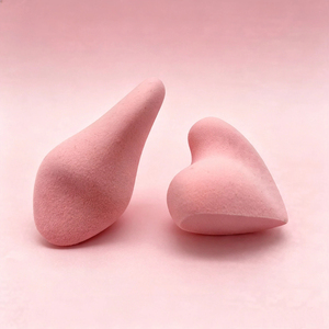 Éponge de maquillage YRX en forme de cœur irrégulière, végane, sans latex, personnalisée, rose, écologique, douce, réutilisable - Product Image 2