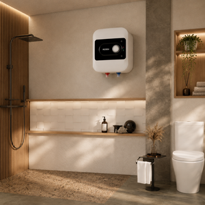 Chauffe-eau électrique à accumulation TADT Sola Square 30L pour salle de bain, avec réservoir intérieur en émail noir et blanc - Product Image 3