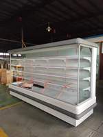 Vitrine réfrigérée verticale à rideau d'air, à haute efficacité énergétique, avec contrôle numérique de la température, LED, pour supermarché
