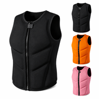 Gilet de protection personnalisé en néoprène pour adulte avec fermeture éclair frontale pour sports nautiques (Wakeboard, Surf, Jet Ski)