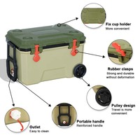 Vente directe refroidisseur 4 en 1 avec combos de 16L à 145L pour le stockage des aliments boîte glacière coffre à glace ensembles de glacières avec roues