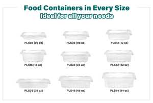 Caja de almacenamiento de plástico reciclable desechable de alta calidad de 35oz para uso en pasteles y ensaladas - Product Image 1