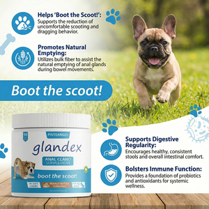 Complément alimentaire pour glandes anales de chien en marque privée, friandises molles, fibres, probiotiques pour <span class=keywords><strong>Boot</strong></span> the <span class=keywords><strong>Scoot</strong></span>, saveur beurre de cacahuète, OEM personnalisé. - Product Image 1