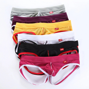 Boxer da <span class=keywords><strong>Uomo</strong></span> Personalizzati a Vita Alta, Sexy <span class=keywords><strong>Intimo</strong></span> Maschile con Cuciture, Slip Traspiranti per <span class=keywords><strong>Uomo</strong></span> - Product Image 1