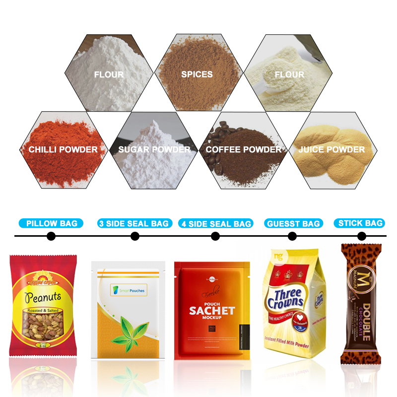 KL Automatique à Trois Côtés de Sachet de Nourriture Ensacher Verticale Soupe Poudre Machine à Emballer