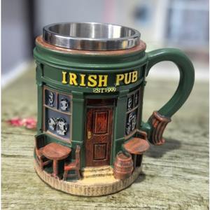 Nuevos productos transfronterizos: Taza de resina 3D con revestimiento, estilo bar irlandés, para estaciones independientes. - Product Image 2