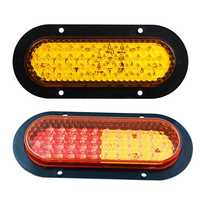 Feu de position latéral et clignotant 12V 24V, lampe de marquage ovale à 44 LED avec faible consommation 0,154A pour véhicule utilitaire