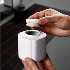 Trung Quốc Phục Hồi Cổ Waystea Caddy Mini Trà Di Động Caddy Gốm Đen Caddy - Product Image 6