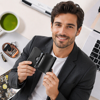 Mini porte-cartes magnétique pliable portable et portefeuille avec porte-monnaie pour usage professionnel