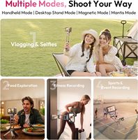 Trípode Plegable Ligero ULANZI MA37 para Osmo Action 6/Nano, Bloqueo Magnético Rápido, Capacidad de Carga de 4.4 Libras, Resistente a Impactos