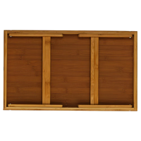 Bambus-Betttablett mit klappbaren Beinen, personalisiertes Holz-Serviertablett mit Griffen, Frühstücks-Lapdesk, hölzernes klappbares Esstisch-Tablett