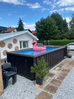 Conteneur rectangulaire en acier inoxydable durable pour piscine, aquarium de luxe, patio extérieur pour projets hôteliers et de complexes de villégiature - Garantie 10 ans