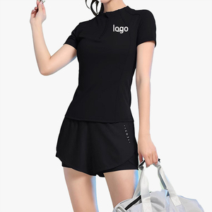 Ensemble Sport Décontracté Grande Taille Femme – Tenue de Yoga Professionnelle Séchage Rapide avec Logo Personnalisable – Manches Courtes pour Tennis, Course et Fitness - Product Image 6