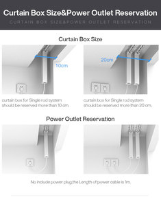 Rail de <span class=keywords><strong>rideau</strong></span> intelligent réglable, store enrouleur électrique moderne, moteur automatisé, maison intelligente, métal PE - Product Image 4