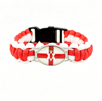 Bracelet personnalisé fait main avec le drapeau du Yémen, bracelet réglable pour la pêche en plein air et bijoux promotionnels