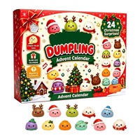 Boîte Mystère de Noël à Succès : Jouet Anti-Stress TPR en Forme de Dumpling Assorti à Presser à la Main, Idéal pour les Distributions de Fêtes de Noël