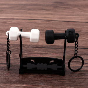 Llavero con Soporte para Monedas en Forma de Mancuerna Metálica Mini, Accesorio para Mochila de Estudiante, Directo de Fábrica - Product Image 3