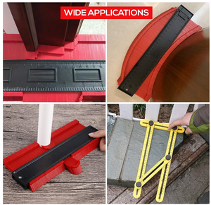 2 Chiếc Dụng Cụ Đo Đường Viền Hình Dạng 10Inch, Thước Đo Đa Góc Bằng Nhựa, Máy Sao Chép Mẫu, Dụng Cụ Đo - Product Image 5