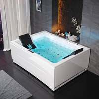 Design moderne OEM Baignoire intérieure de trempage de spa écologique autoportante pour 2 personnes Baignoire de massage d'hydrothérapie à bas prix pour les hôtels