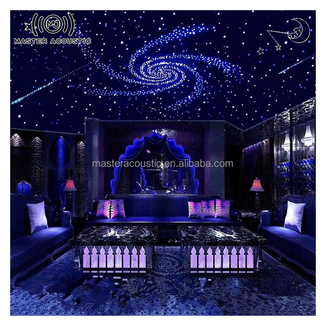 Master Acoustic Fireproof Soundproofing LED Light Optical Fiber Absorbing Ceiling Acoustic Panels for Hotel & Hospital Use