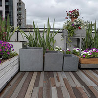 Pot Bunga Batu Fiber Slate Garden, Pot Elegan untuk Menanam Bunga Indah