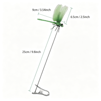 Clip libellule 3D réaliste en plastique, ornement multicolore à clipser, décoration personnalisée, installation facile, pour intérieur, extérieur, jardin
