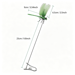 Clip libellule 3D réaliste <span class=keywords><strong>en</strong></span> plastique, ornement multicolore à clipser, décoration personnalisée, installation facile, pour intérieur, extérieur, <span class=keywords><strong>jardin</strong></span> - Product Image 5