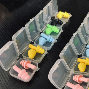 Bouchons d'oreilles en silicone pour la natation, lot de 5 paires, étanches, pour adultes, réduction du bruit, protection pour dormir - Product Image 1