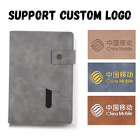 Vente en gros d'articles promotionnels de cadeaux de luxe coffret cadeau pour carnet de notes Journal A5 magnétique en faux cuir marron pour le bureau d'affaires