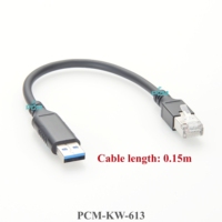 Câble adaptateur RJ45 vers USB 3.0 A mâle, connecteur réseau Ethernet LAN avec puce Realtek RTL8153B, 1000 Mbps Gigabit