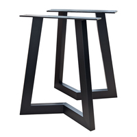 Support de pied de table à thé de bureau en fer moderne, cadre de support porteur en métal et marbre pour coiffeuse, panneau de bureau d'ordinateur