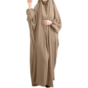 Vestido de chifón con estampado tie-dye, botones y pañuelo a juego, túnica larga islámica para <span class=keywords><strong>mujer</strong></span> musulmana, <span class=keywords><strong>jalaba</strong></span> - Product Image 2