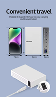 Parfait pour le voyage Chargeur USB C PD de bureau 140W 6 ports avec chargeur rapide de sortie PD 30W pour téléphone, tablettes et plus