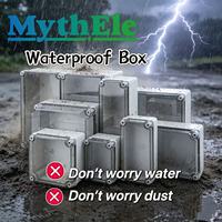 Boîtier de jonction étanche IP67 en ABS MythEle avec couvercle transparent, boîtier électrique extérieur, boîte de projet électronique, plusieurs tailles