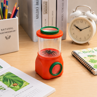 Loupe d'observation d'insectes pour enfants 3x-6x 50mm à double vision, lentilles en plastique acrylique, jouet éducatif pour l'exploration de la nature en extérieur