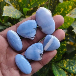 Lote de 6 piezas de ópalo azul natural de Owyhee, cabujón ligero certificado, 149 quilates, gemas sueltas a granel, proveedor y fabricante de la India - Product Image 2
