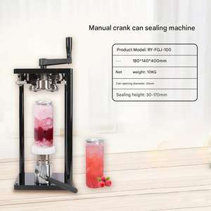 เครื่องซีลฝากระป๋องพลาสติก PET ขนาดเล็ก ราคาโรงงาน แบบใช้มือหรือไฟฟ้า สำหรับเครื่องดื่ม กาแฟ <span class=keywords><strong>ชา</strong></span> น้ำผลไม้ สารเคมี และสินค้าอื่นๆ - Product Image 4