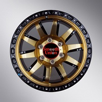 Velg Mobil Off-road Kustom Smooth Union 17-21 Inch 5/6/8 Lubang Finishing Hitam Model F-46 6060-T6 Aluminium