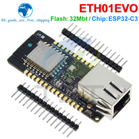 TZT ETH01-EVO Tampilan Pencerahan Modul ESP32-C3 WIFI Bluetooth Ethernet 3 in 1 Internet of Things Gateway Diperbarui WT32-ETH01