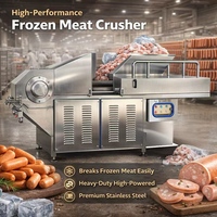 Machine à broyer la viande congelée commerciale à haute efficacité |   Ligne de traitement de viande congelée pour saucisses, hot-dogs et boulettes de viande