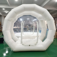 Dôme transparent en PVC pour l'extérieur, tente à bulles chauffée, château gonflable et plateforme de saut avec ballons