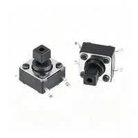 Interruptor táctil SMD de 4 pines, 6x6x7.3mm, cabezal cuadrado, embalaje en cinta y rollo, directo de fábrica, compatible con tapas de teclas