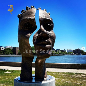 Scultura in bronzo statua astratta uomo <span class=keywords><strong>e</strong></span> servo - Product Image 4
