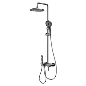 Aluminum Alloy Shower Head Set Round Wall <b>Mounted</b> <b>Spray</b> Bubble Rain Concealed Position YM 3096 - Product Image 1