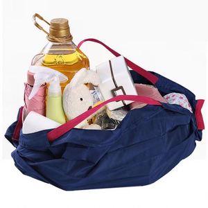 Grand sac de courses pliable en accordéon, épais et résistant, sac de voyage portable pour supermarché, sac de rangement portable en nylon - Product Image 3