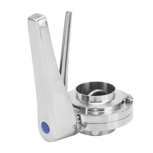 Stainless Steel Handle Duckbill Manual Sanitary Grade Multi-Position Adjustable Manual Butt Welded <b>Butterfly</b> <b>Valve</b> 304 Stainless - Product Image 1