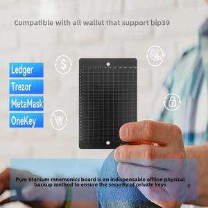 Cartone con parole mnemoniche, materiale in titanio puro 2 pezzi più Set di penne, ignifugo, resistente alla corrosione e Non arrugginito - Product Image 3