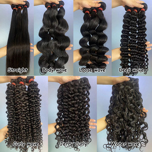 Extensions de cheveux humains bruts indiens de temple, double trame, vierges du Vietnam, non traités, avec cuticules intactes, en gros pour revendeurs - Product Image 5