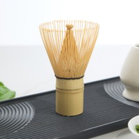 Kit de thé matcha artisanal japonais avec fouet en bois personnalisé, accessoires 100% bambou avec boîte en kraft pour fouet à matcha et café
